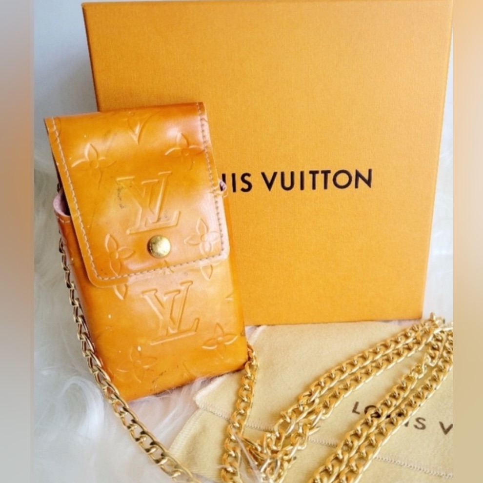 Louis Vuitton Brown And Gold Monogram Cigarette Case Authentic. P
